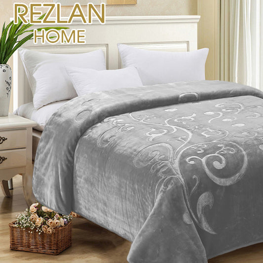 حرام شتوي موهير مجوز قطعة واحدة – Embossed Winter Blanket