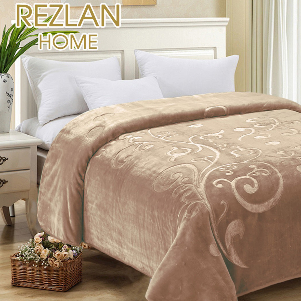 حرام شتوي موهير مجوز قطعة واحدة – Embossed Winter Blanket