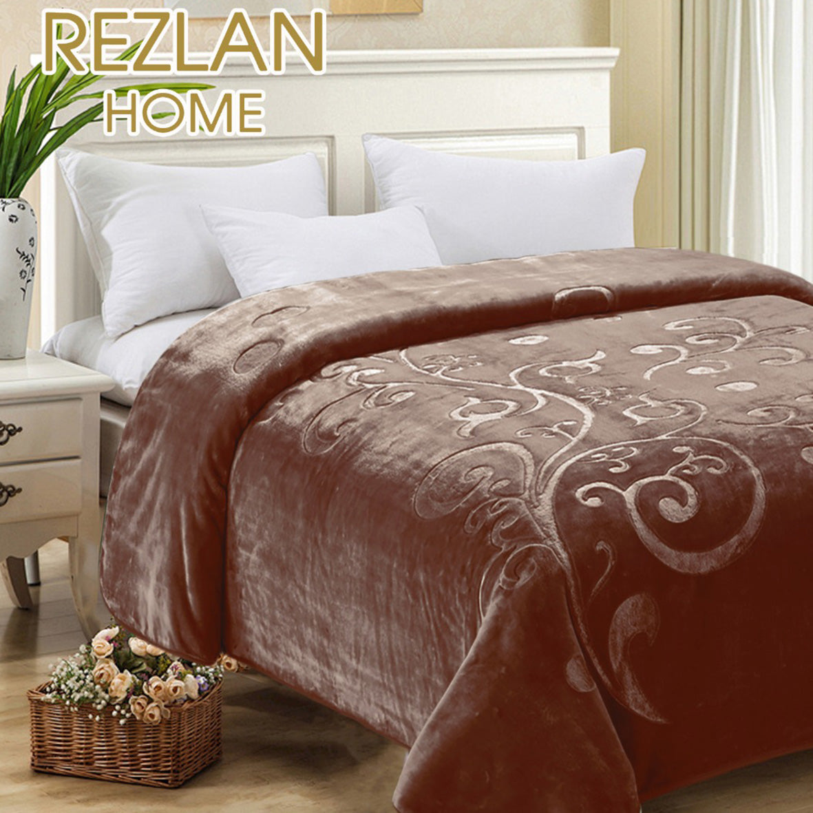 حرام شتوي موهير مجوز قطعة واحدة – Embossed Winter Blanket