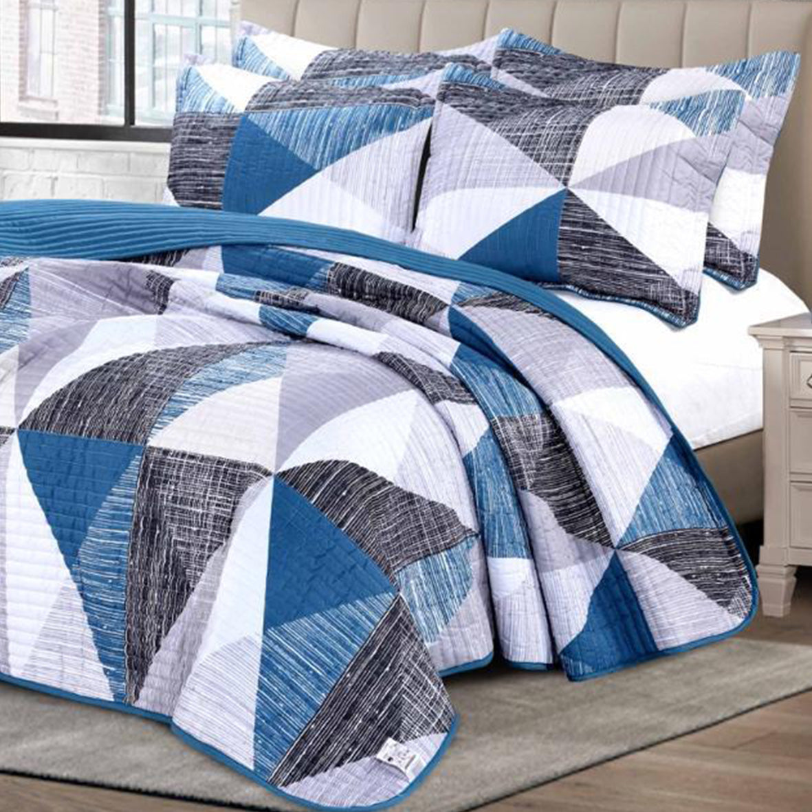 Summer Bed Spread – 100% Cotton Available in King Size (3 Pieces)