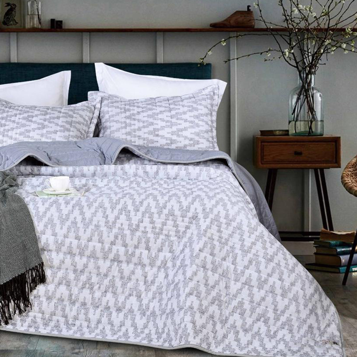 Summer Bed Spread – 100% Cotton Available in King Size (3 Pieces)