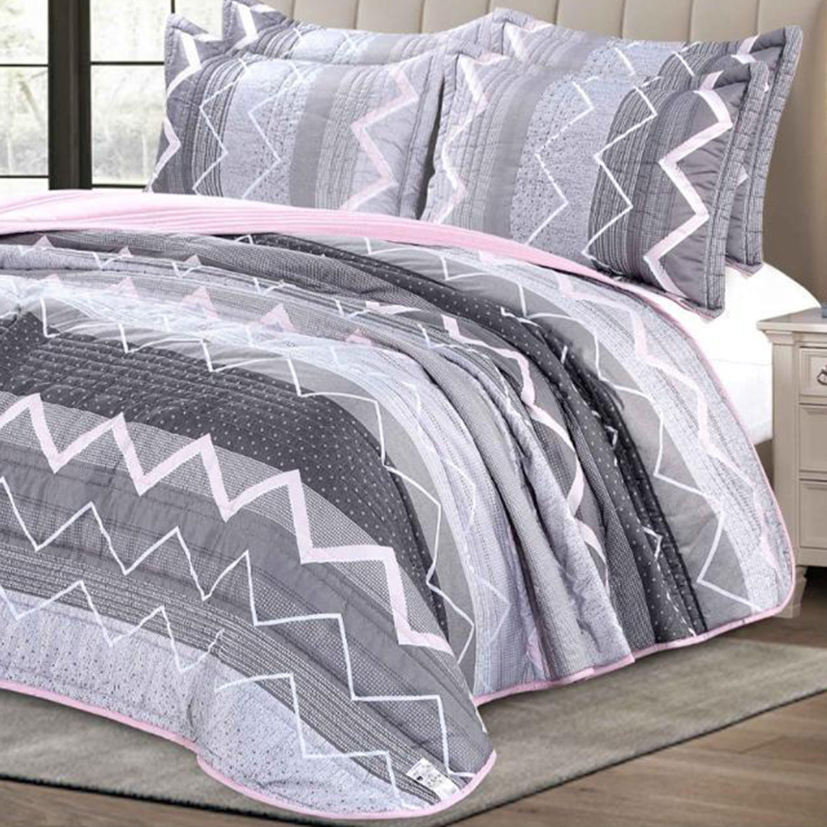 Summer Bed Spread – 100% Cotton Available in King Size (3 Pieces)