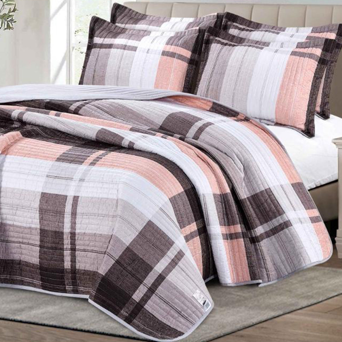 Summer Bed Spread – 100% Cotton Available in King Size (3 Pieces)
