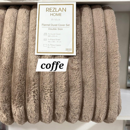 Winter Bed Set | Mohair Fabric | Soft & Warm | Available in 2 Sizes | Single Half 3 Pieces | Double 4 Pieces