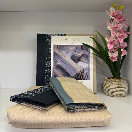 Bed Set | Patterned | Double Size | Microfiber | 4 Pieces