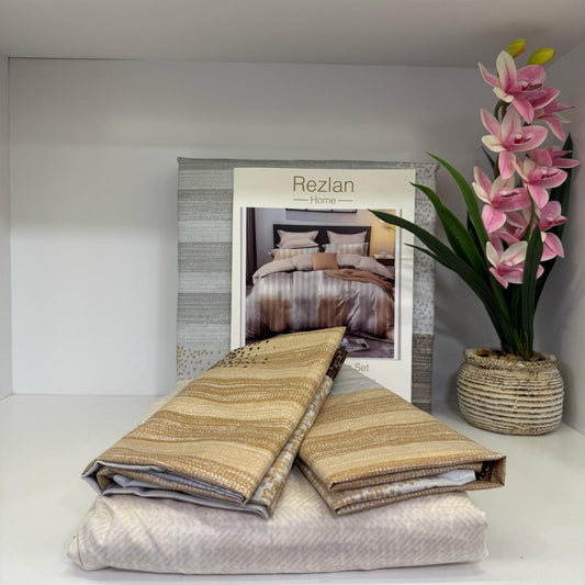 Bed Set | Patterned | Double Size | Microfiber | 4 Pieces