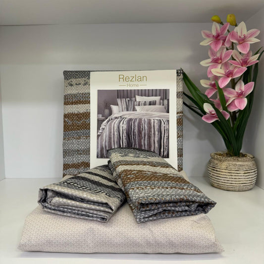 Bed Set | Patterned | Double Size | Microfiber | 4 Pieces