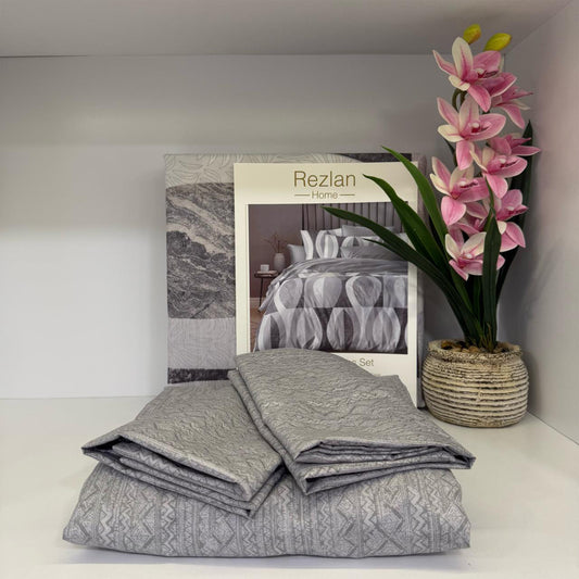 Bed Set | Patterned | Double Size | Microfiber | 4 Pieces