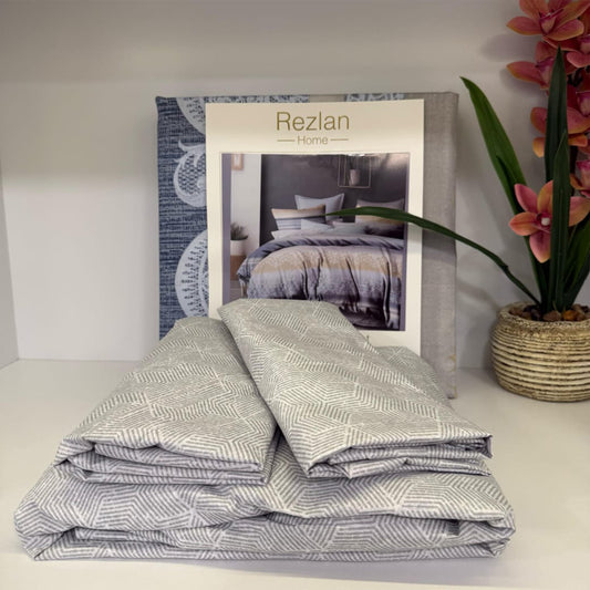 Bed Set | Patterned | Double Size | Microfiber | 4 Pieces