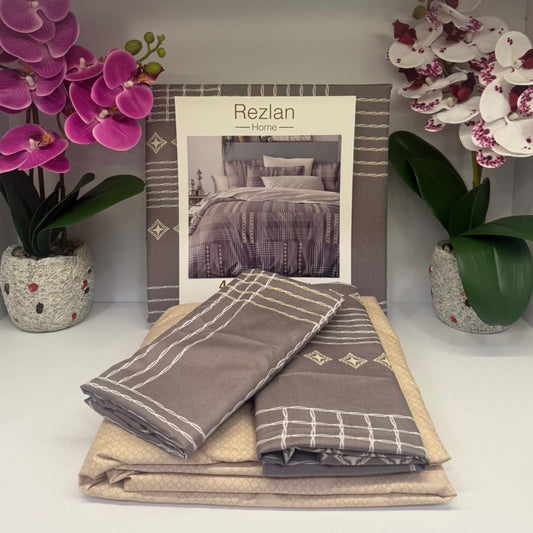 Bed Set | Patterned | Double Size | Microfiber | 4 Pieces