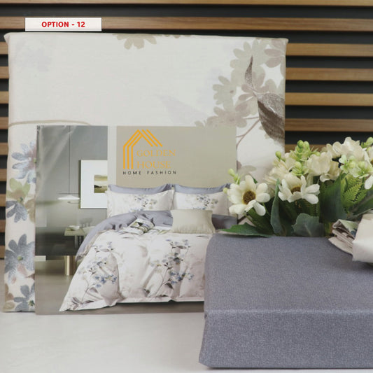 Patterned Bed Set with Duvet Cover – Soft microfiber bedding set with fitted sheet and pillowcases – Double and Single Half sizes – Online Souks Lebanon