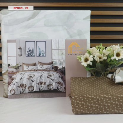 طقم ملاحف مايكرو فايبر - Bed Set Patterned available in 2 sizes Double Size and single half size Microfiber 56 options