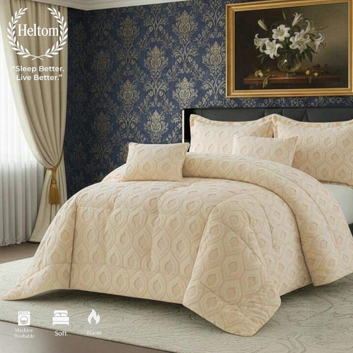 Winter mohair coverlet fur Jacquard heavy – King size