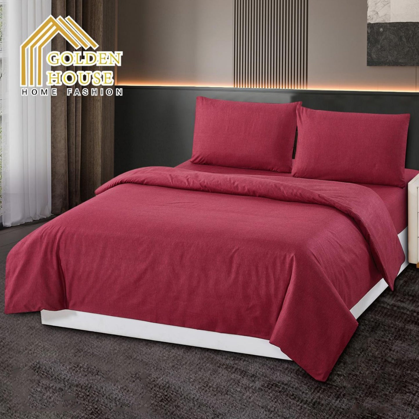 Bed set | Microfiber | Available in 3 Sizes | Single half 3 pieces | Double size 4 pieces | King size 4 pieces