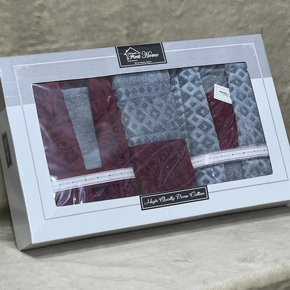 Bathrobe Set 9 Pieces – 100% Cotton
