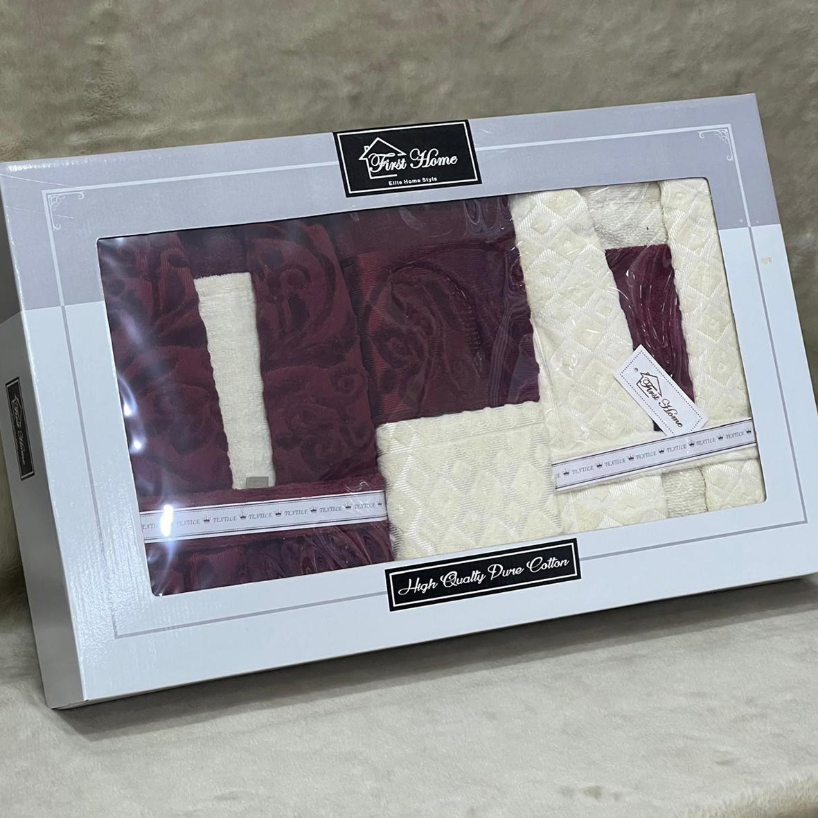 Bathrobe Set 9 Pieces – 100% Cotton