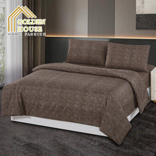 Microfiber Bridal Duvet Set – Brown