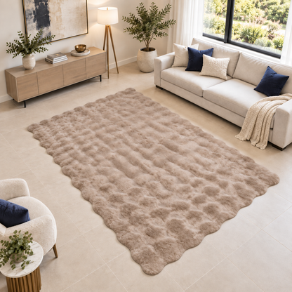 Rabbit Fur Rug Available in 5 Sizes | 11 Colors