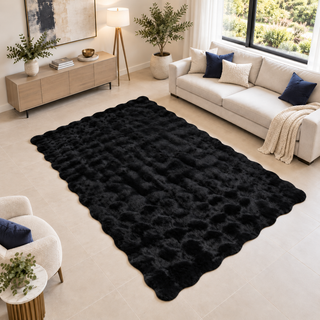 Rabbit Fur Rug Available in 5 Sizes | 11 Colors