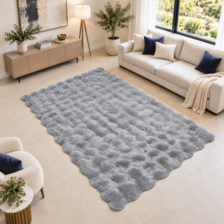 Rabbit Fur Rug Available in 5 Sizes | 11 Colors