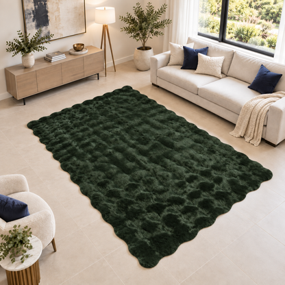 Rabbit Fur Rug Available in 5 Sizes | 11 Colors