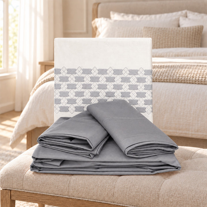 100% Cotton Bed Set – Beige