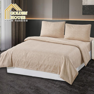 Microfiber Bridal Duvet Set – Dark Beige