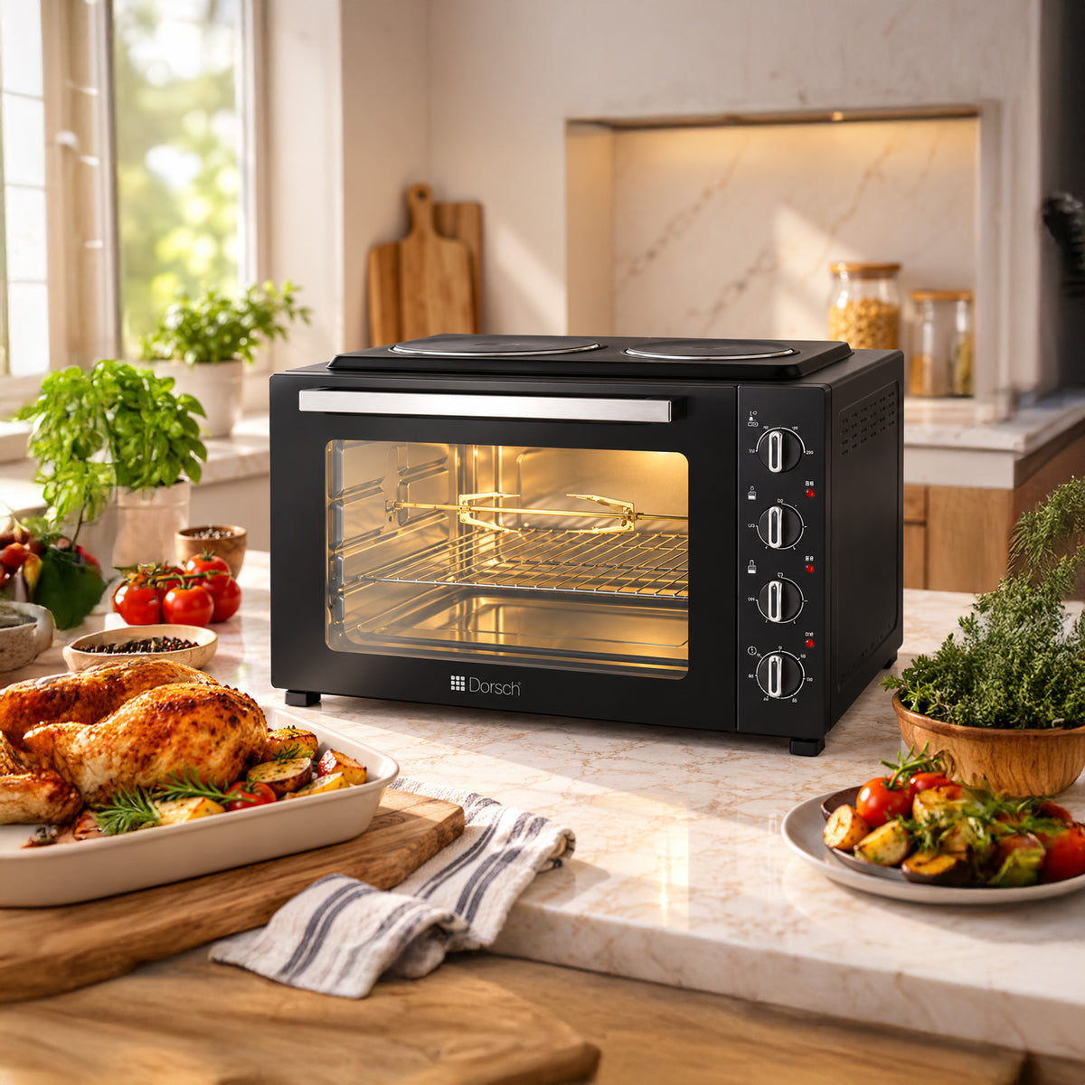 Electric Oven Dorsch 48L – Dual Hot Plates | DH-07850