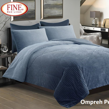 Winter Comforter Set Mohair Embossed Soft & Fluffy Available in 2 Sizes