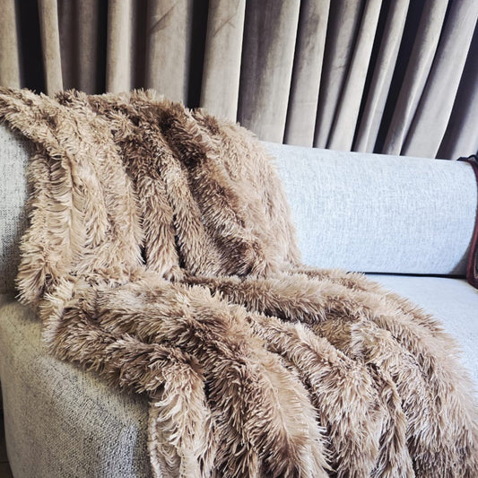Shaggy Fur Throw Blanket – Single & Half Size (1 Piece)