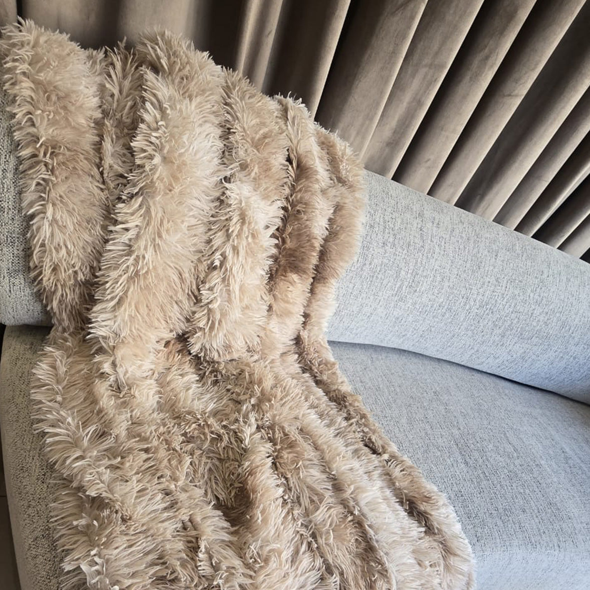 Shaggy Fur Throw Blanket – Single & Half Size (1 Piece)