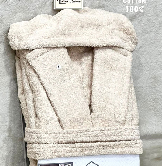 Bathroom Robe with Hood | 100% Cotton | Unisex | Premium Thick Fabric