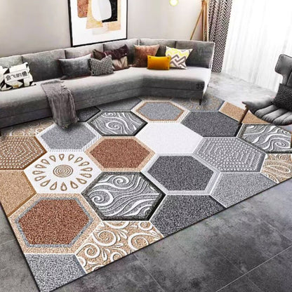 3D Living Room Rug | 160×230 cm | Anti-Slip Rubber Base | Waterproof & High Quality