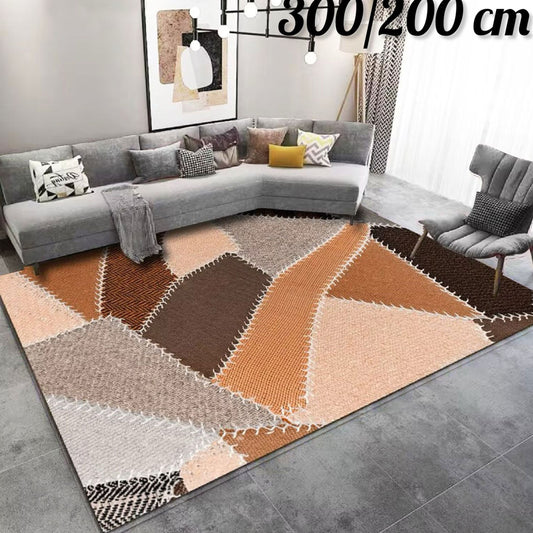 3D Living Room Rug | 200×300 cm | Anti-Slip Rubber Base | Waterproof & High Quality