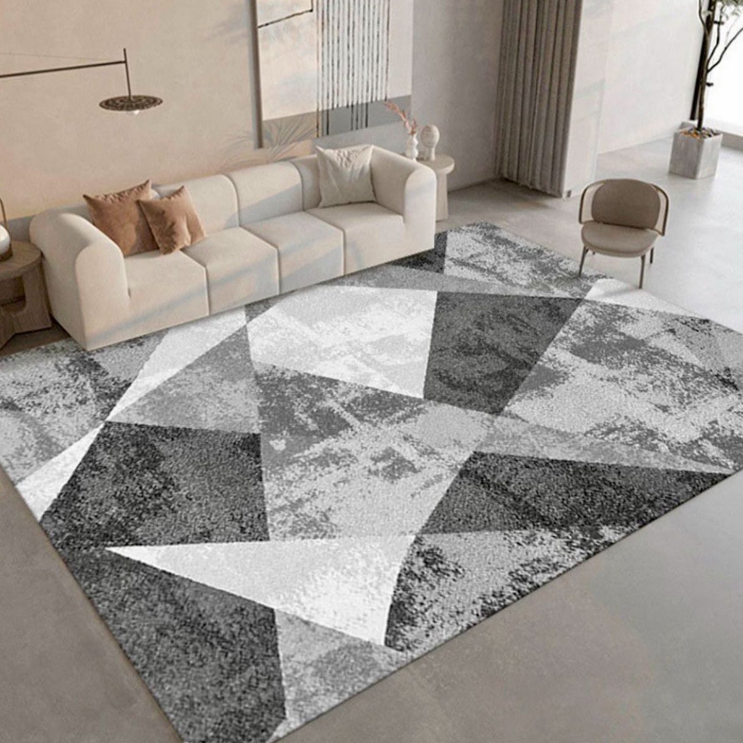 3D Living Room Rug | 160×230 cm | Anti-Slip Rubber Base | Waterproof & High Quality
