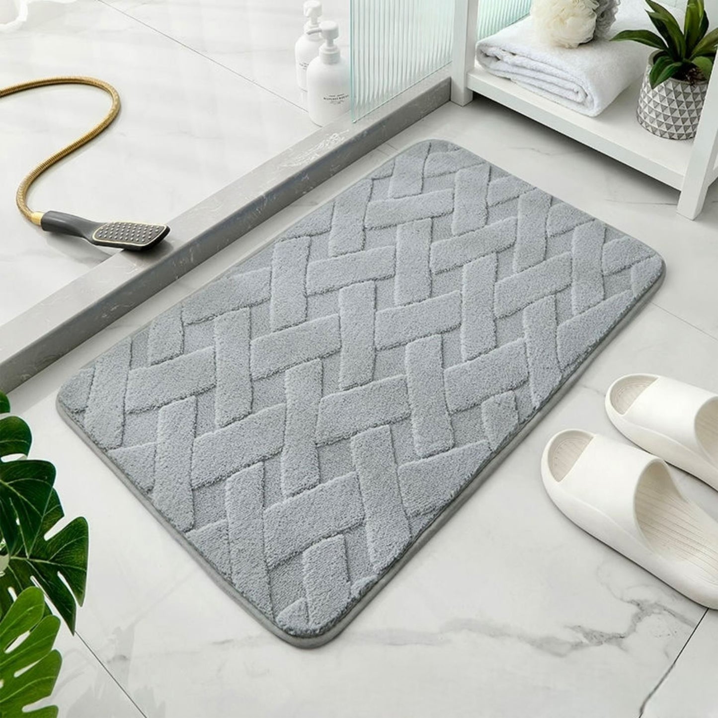 Faux Fur Door Mat | Anti-Slip & Washable | 80×50cm