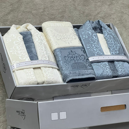 Bathrobe Set | Bridal | Heavy Jacquard | 9 Pieces