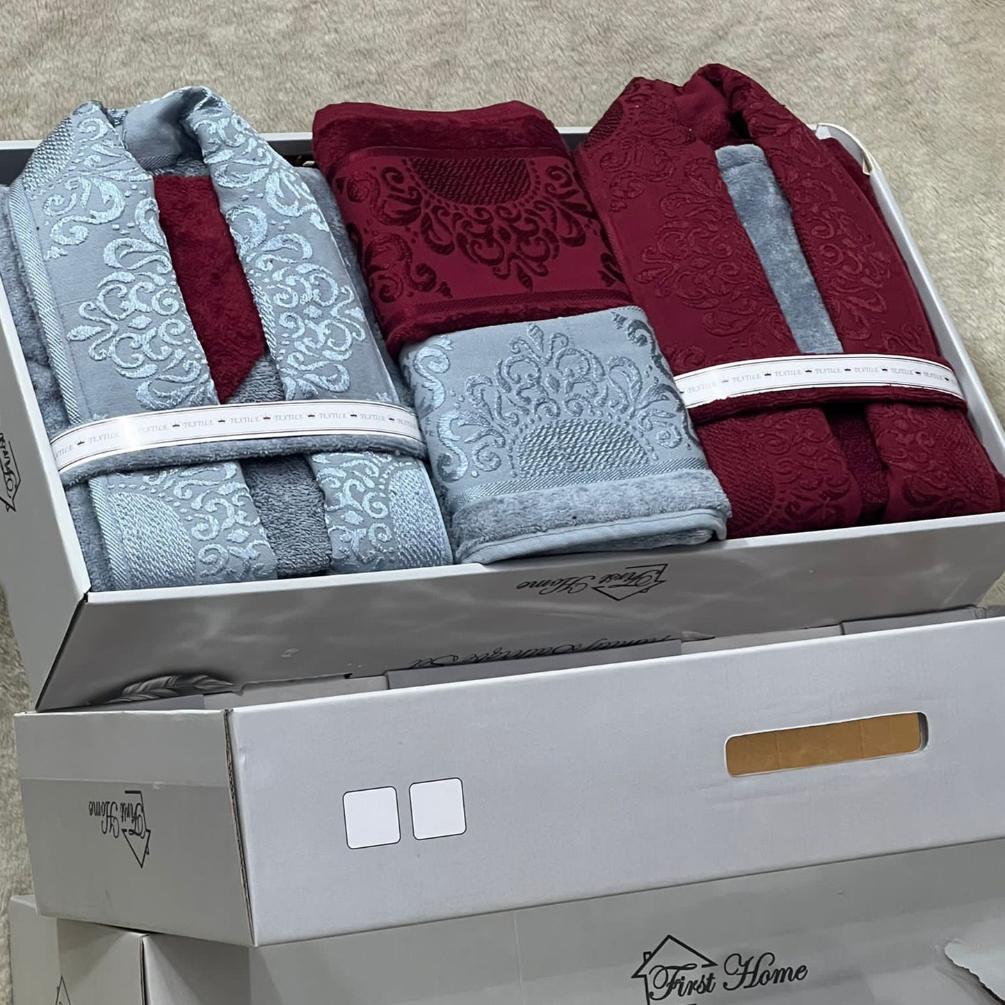 Bathrobe Set | Bridal | Heavy Jacquard | 9 Pieces