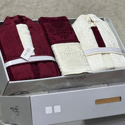 Bathrobe Set | Bridal | Heavy Jacquard | 9 Pieces