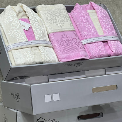 Bathrobe Set | Bridal | Heavy Jacquard | 9 Pieces