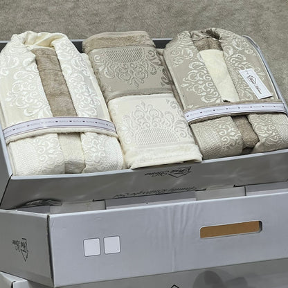 Bathrobe Set | Bridal | Heavy Jacquard | 9 Pieces