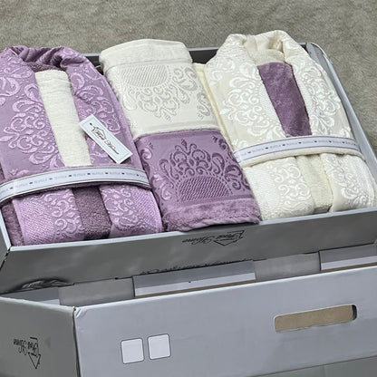 Bathrobe Set | Bridal | Heavy Jacquard | 9 Pieces