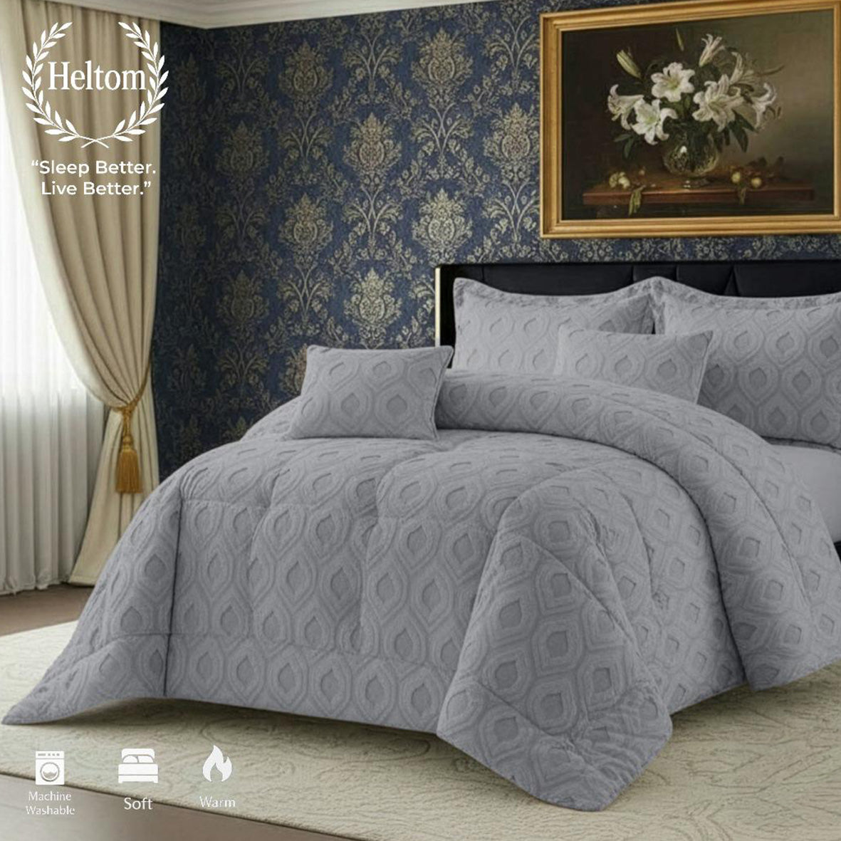 Winter mohair coverlet fur Jacquard heavy – King size