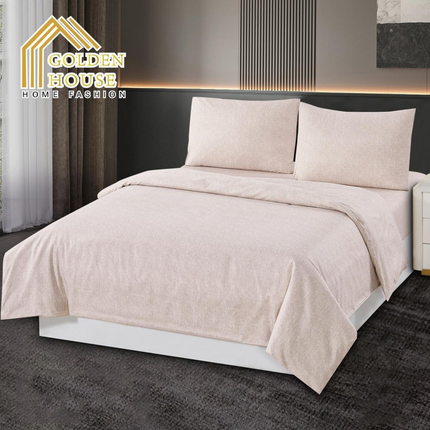 Bed set | Microfiber | Available in 3 Sizes | Single half 3 pieces | Double size 4 pieces | King size 4 pieces