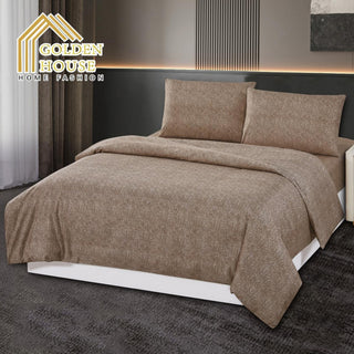 Microfiber Bridal Duvet Set – Light Brown