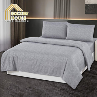 Microfiber Bridal Duvet Set – Light Gray