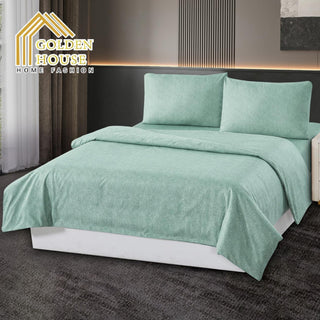 Microfiber Bridal Duvet Set – Light Green