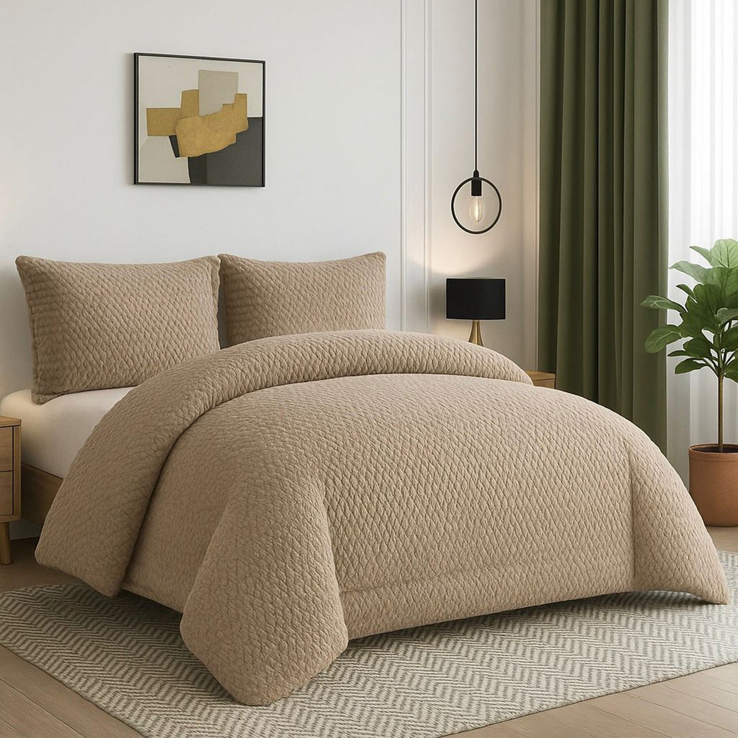 Winter Coverlet Set | Mohair Embossed | King & Single Half Sizes