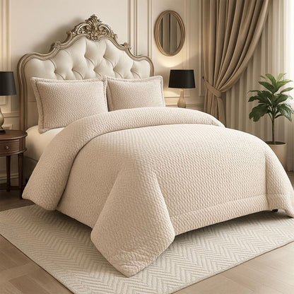 Winter Coverlet Set | Mohair Embossed | King & Single Half Sizes