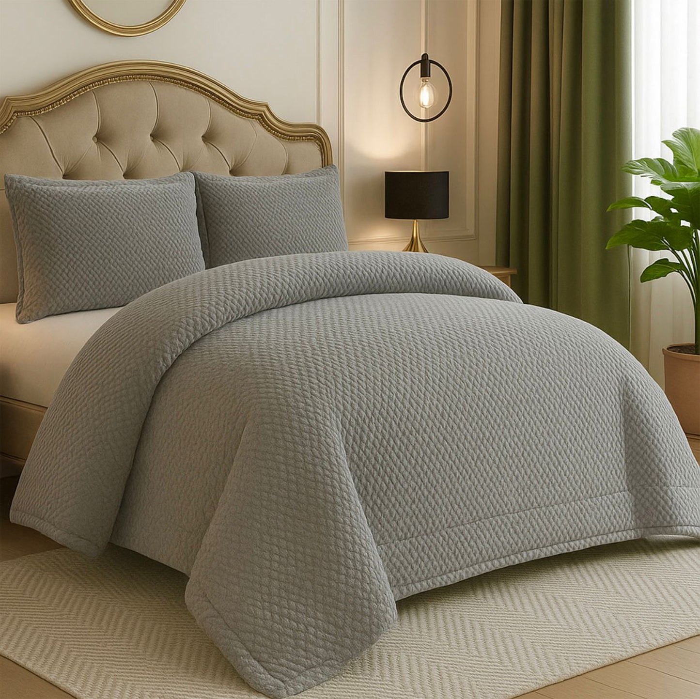 Winter Coverlet Set | Mohair Embossed | King & Single Half Sizes